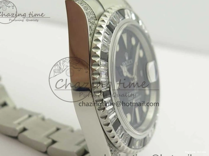 0504 GoAnywhere Submariner Black Diamond Bezel SS GSF Best Edition Black Dial On SS Bracelet A 3270